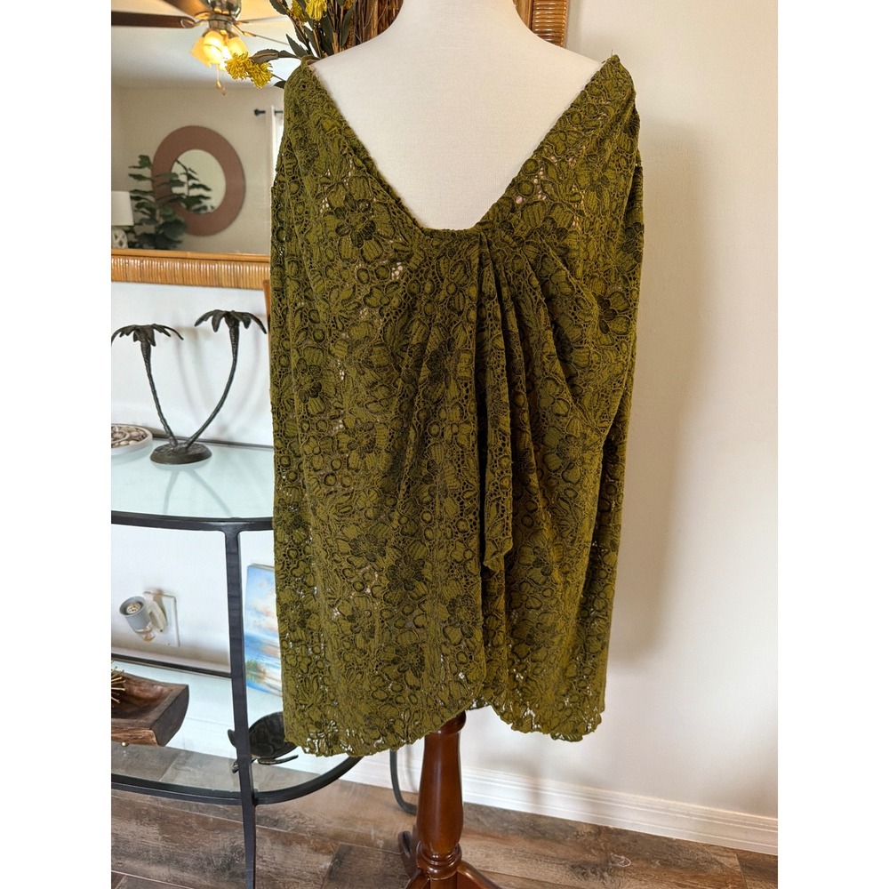 LACEMADE OLIVE LACE MIDI SKIRT 3X Curve&Plus Enchanted Forest Skirt - Picture 4 of 12